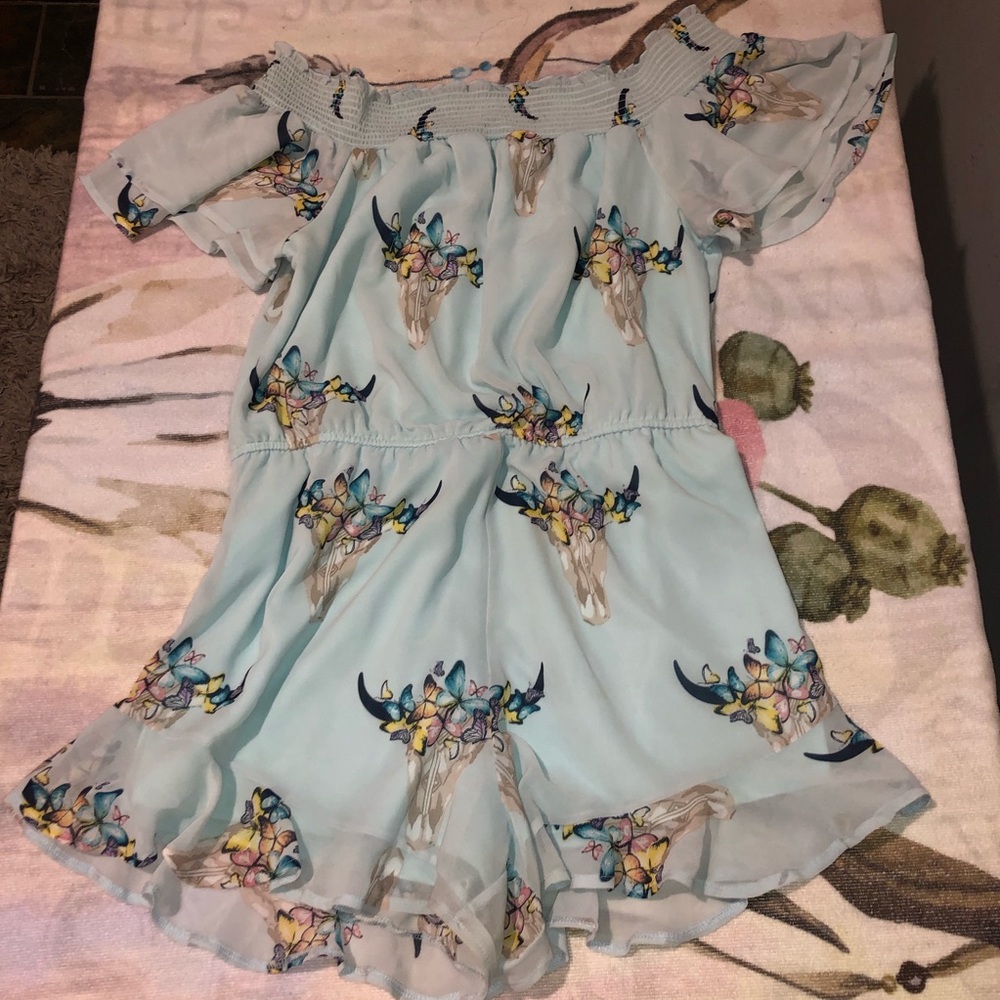 Floral Steer Romper - Picture 2 of 7